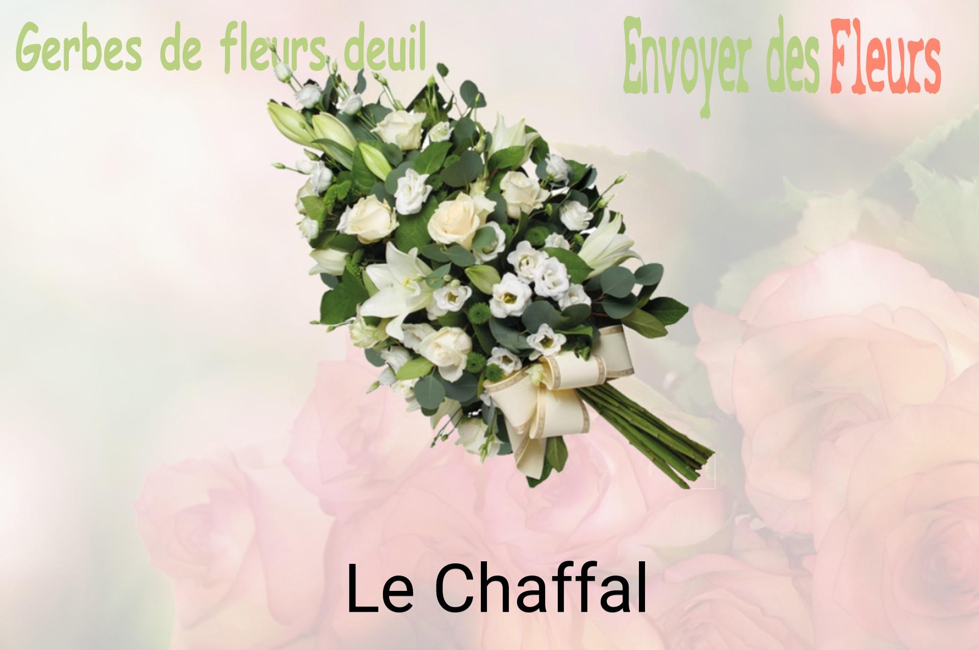 Gerbe de fleurs de deuil livrée à Le Chaffal